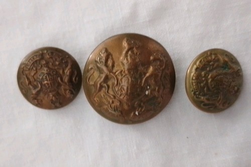 Vintage metal military - metal, buttons