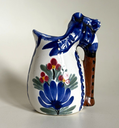 Hand painted blue white - blue, &