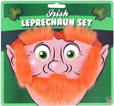 St Patricks Day Irish Leprechaun Ginger Beard Sideburns & Eyebrows Fancy Dress