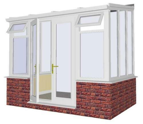 Leanto white upvc - , 3000x2000(