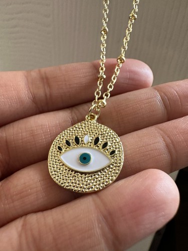 Gold necklace evil - evil, turkish