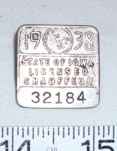 1938 state iowa licensed - of,