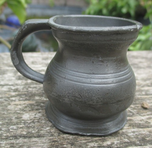 Antique pewter measure 4 - pewter, 1/4