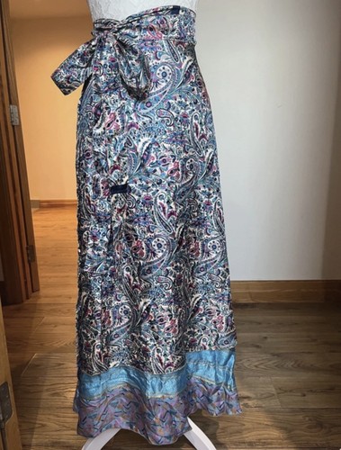 Long silk skirt - long,