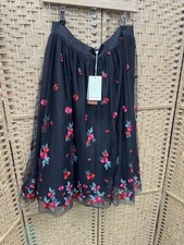 Monsoon black tulle midi skirt