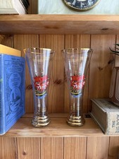 Vintage Pilsner Glasses Set of