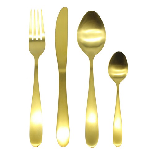 Cutlery sets brushed gold - brushed,