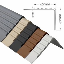 Rubber Stair Nosing Edge Trim Anti non Slip PVC Angle Step Edging 40x40mm