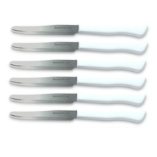 Dinner Knives White Handle 6