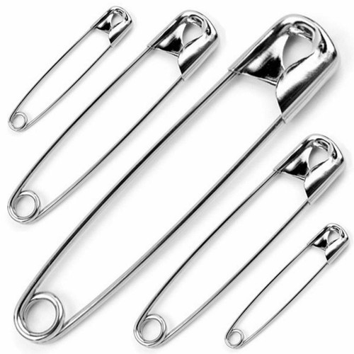 100 safety pins assorted sizes - 100,