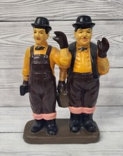 LAUREL & HARDY Vintage Ceramic Ornament Figurine Figure 7.5" Tall Rare. PB