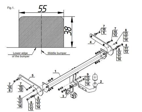 Swan neck tow - tow, suzuki