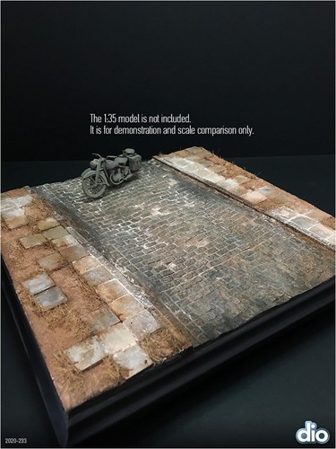 Built painted diorama base - painted,
