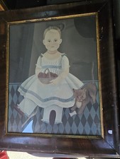 Vintage folk art print - folk,