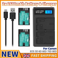 2x LP-E6 Battery For Canon EOS