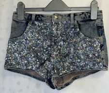 Topshop Moto Y2K Blue Sequin