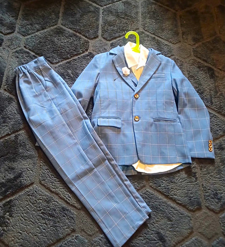 Boys blue check 5pc - boys,