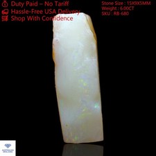6.00 Cts Natural Australian Fire Opal Loose Meditation Rough Gemstone 15x9x5 mm