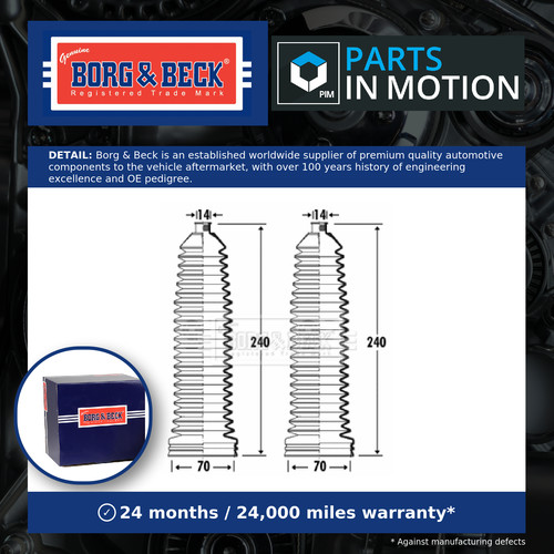 Steering rack boot - boot, fits