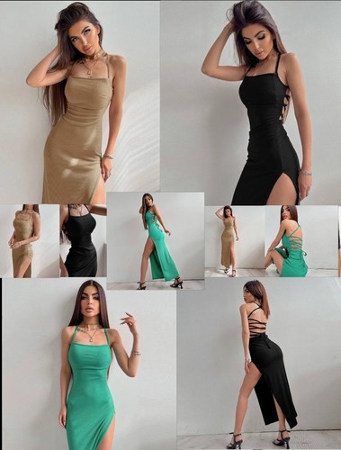 Sexy open long dress - open, fitted