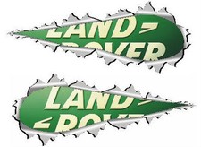 Torn metal land rover logo