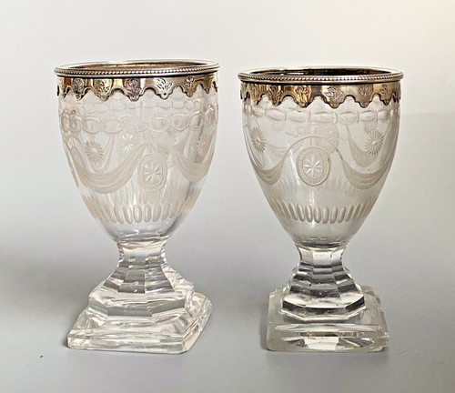 Antique pair c1780 silver - c1780, rim