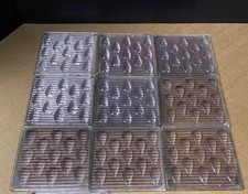 Vintage Set Of 9 4" Lavender Luxfer raindrop 1800s Transom Prism Glass Tiles