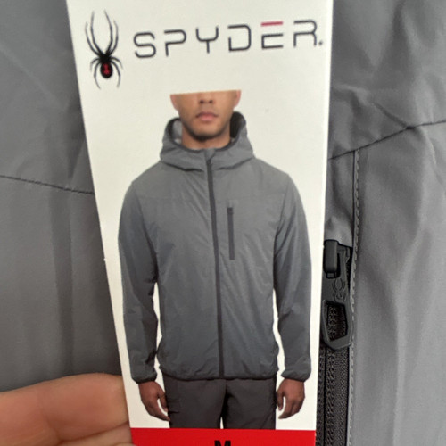 Spyder mens grey hooded full - spyder,
