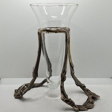 Brass Glass Epergne Vase