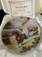 THELWELL PONIES PLATE THE FLOWER SHOW DANBURY MINT PERFECT BOX & CERT