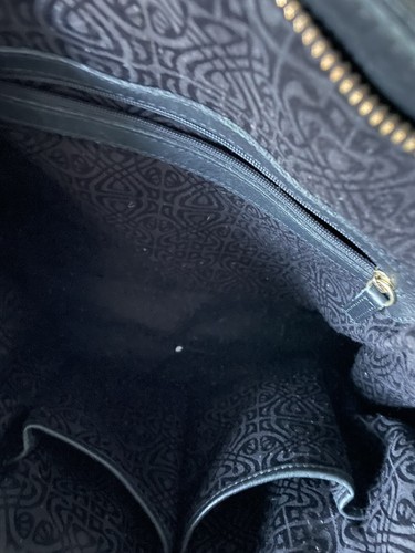 Biba black leather handbag - black,