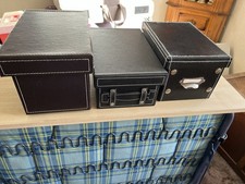 3 Black Filing Drawers