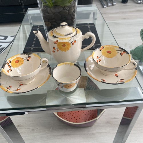 Art deco china tea - deco, pot,