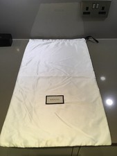 BRAND NEW GUCCI LOGO WHITE DRAWSTRING DUST BAG LARGE L60xW35 CM 