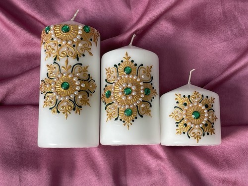 Henna designs candle perfect - candle, ~
