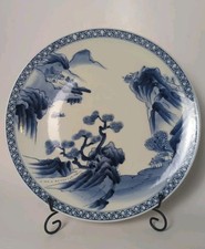Antique Imari Plate Blue And