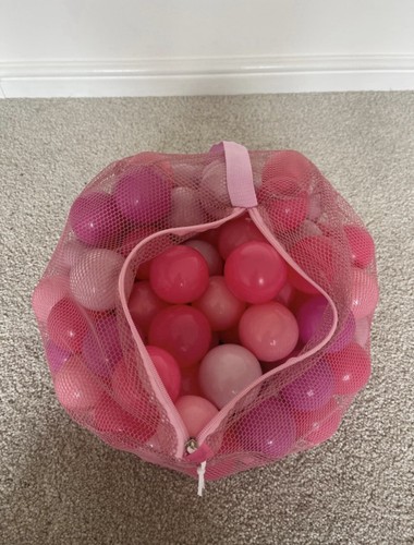 Children pink plastic balls - pink,