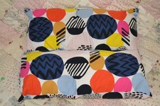 2 x Ikea Nedja Deco Funky Print Sofa Bed Throw Pillows Cushion Rectangle 22" 11"