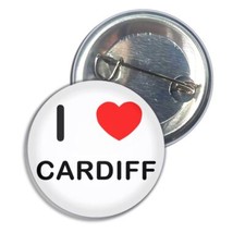 Cardiff I Love Heart Button