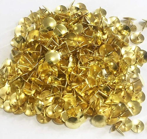 100 brass drawing pins - x,