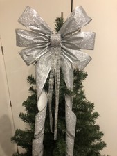 Silver Glitter Tree Topper