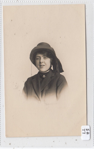 Postcard lady head and - lady,