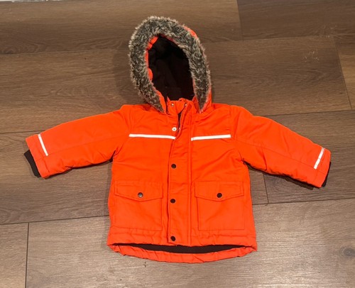Baby boy red hooded parka - parka, coat