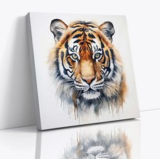 Tiger face big - cat, watercolour