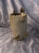 Pottery Hen Chicken Ceramic Vase / Utensil Holder Kitchen Home Decor VGC