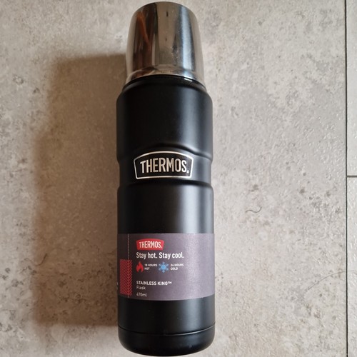 Thermos 470ml matt black king - thermos,