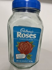Cadbury’s Roses Vintage Glass Jar, Best Before Date March 1992