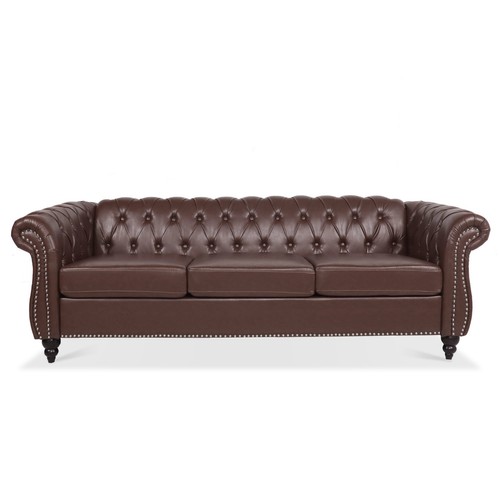 Chesterfield faux leather - leather, sofa