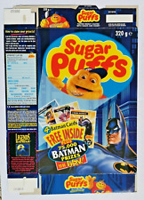 1995 Sugar Puffs Cereal Legends of Batman Cards Packet box - complete