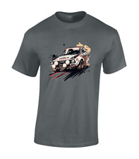RALLY CAR DUST HAND DRAWN MENS T SHIRT RALLYING CAR PETROL HEAD CLOTHING TOP